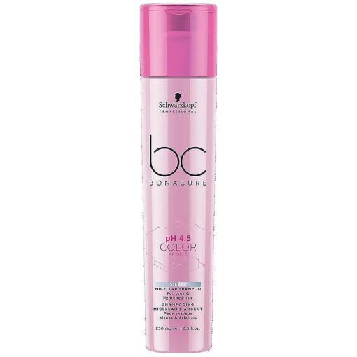 Schwarzkopf BC Bonacure pH 4.5 Color Freeze Silver Micellar Shampoo 8.5 Ounce / 250 Milliliters