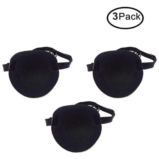 Eye Patch - Adult Kid 's Adjustable Soft and Comfortable Eye Patch Single Eye Mask for Recovery Eye Amblyopia | Halloween ( 3Pack )