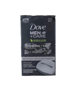 Dove Men+Care Elements Body and Face Bar Charcoal + Clay 4 oz 6 Bars