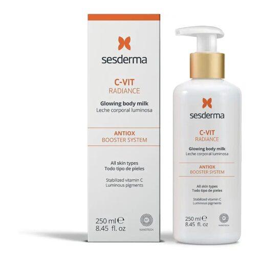 Sesderma C-VIT RADIANCE Glowing Body Milk Instant Luminosit Cream, 8.5 Fl Oz ( Pack of 1 )