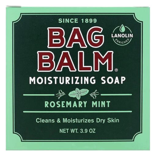 Bag Balm Mega Moisturizing Soap Rosemary Mint 3.9 Ounce Bar ( Value Pack of 3 )