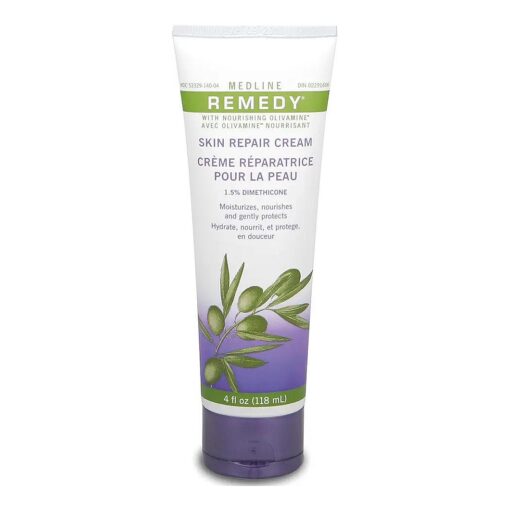 Medline Remedy Unscented Olivamine Skin Repair Cream, 4 Fluid Ounce