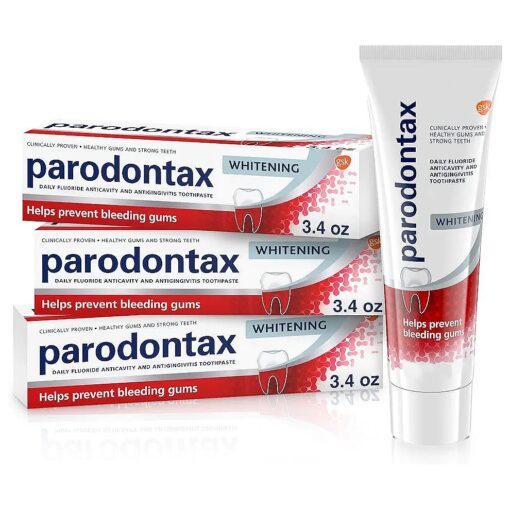 Parodontax Teeth Whitening Toothpaste To Help Bleeding Gums, Gum Toothpaste For Gum Health, 3.4 Oz x 3