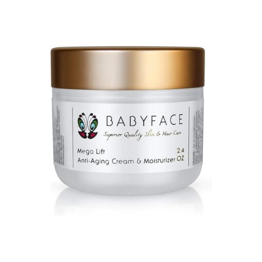 Babyface MEGA LIFT CREME All-In-One Daytime/Nighttime Moisturizer - Peptides, Vitamin C, AHA 's, COQ10