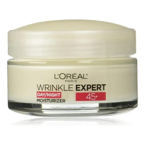 L'Oreal Paris Wrinkle Expert 45+ Anti-Aging Face Moisturizer with Retino-Peptide, Non-Greasy, Suitable for Sensitive Skin, 1.7 fl, Oz