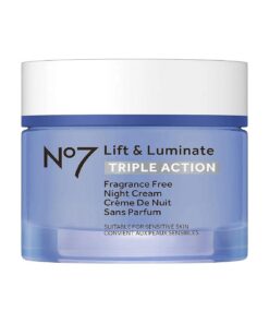 Lift & Luminate Triple Action Fragrance Free Night Cream - Anti Wrinkle, Collagen Peptide Brightening Cream - Skin Firming Hyaluronic Acid & Hibiscus + Vitamin C Face Cream ( 50ml )