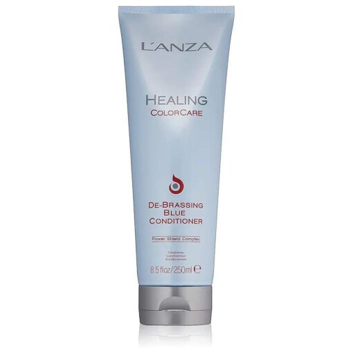 L'ANZA Healing ColorCare Ultra De-Brassing Professional Blue Conditioner, Color Toning Haircare to Eliminate Unwanted Brassiness, Sulfate-free Formula