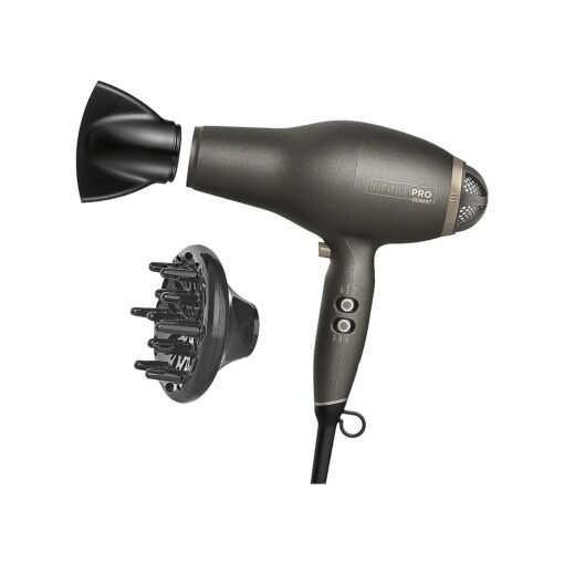 INFINITIPRO BY CONAIR FloMotion Pro Hair Dryer | Personalize Your Drying Experience with Adjustable Airflow | Includes Diffuser and Concentrator