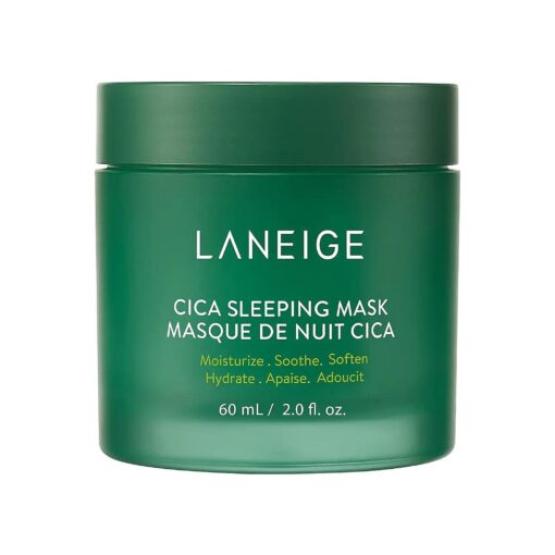 LANEIGE Hypoallergenic Cica Sleeping Mask : Hydrate, Nourish, and Soothe Stressed Skin, 2.0 fl, oz, ( Packing may vary )