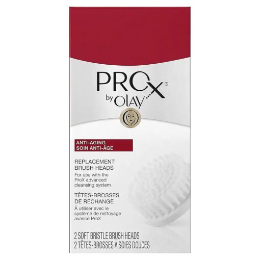 Olay ProX Face Brush Advanced Facial Cleansing System Replacement Brush Heads, 2 Count