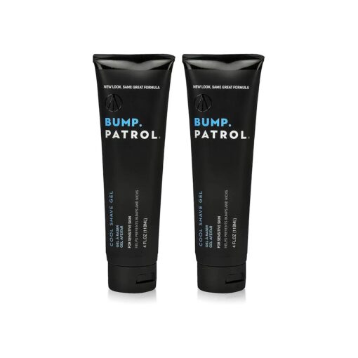 Bump Patrol Cool Shave Gel - Sensitive Clear Shaving Gel With Menthol Prevents Razor Burn, Bumps, Ingrown Hair - 4 Ounces 2 Pack