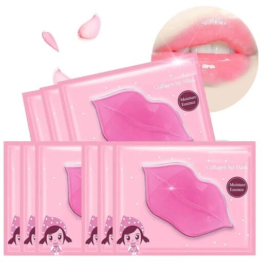 Lip Mask, 30PCS Collagen Crystal Pink Lip Care Gel Pads Treatment, Moisturizing Anti-Wrinkle Anti-Aging Firm Hydrate Lips, Remove Dead Skin Moisture Essence Make Your Dry Lip Attractive Sexy