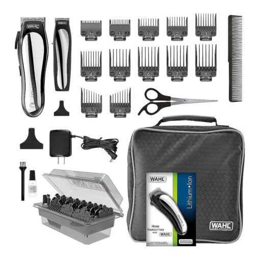 WAHL Lithium Pro Cordless Haircut & Touch Up Kit With Case, 23 Pieces