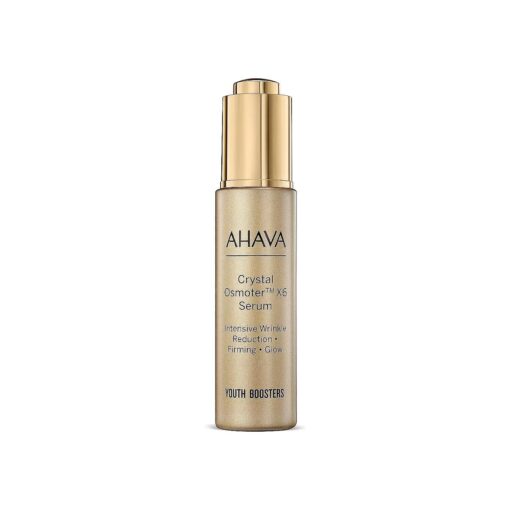 AHAVA Crystal Osmoter X6 Serum - Revolutionary Youth Booster & Intense Wrinkle Reduction, Enhances Youthful Glow & Firming, Enriched with Exclusive Blend of Dead Sea Osmoter & Jojoba Oil, 1 Fl.Oz