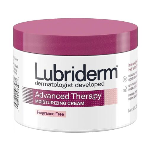 Lubriderm Advanced Therapy Fragrance-Free Moisturizing Cream with Vitamin E and Pro-Vitamin B5, Intense Hydration for Extra Dry Skin, Non-Greasy Formula, 16 fl, oz