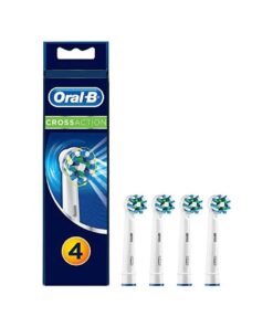 Oral B Cross Action Electric Toothbrush Replacement Brush Heads Refill, 4Count