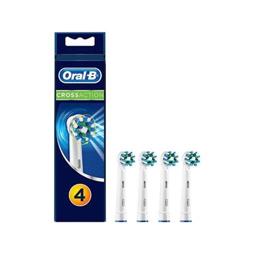 Oral B Cross Action Electric Toothbrush Replacement Brush Heads Refill, 4Count