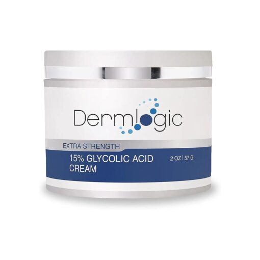 Glycolic Cream 15 % - Natural Anti Aging Exfoliator to Smooth Away Fine Lines & Wrinkles & Improve a Dull Looking Complexion, Includes A.H.A & Green Tea Moisturizer for Face & Body .