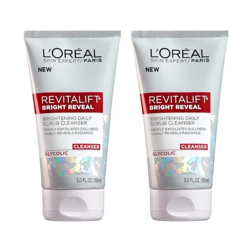 L'Oreal Paris Revitalift Bright Reveal Anti-Aging Facial Cleanser with Glycolic Acid 5 fl, oz ( Pack of 2 )