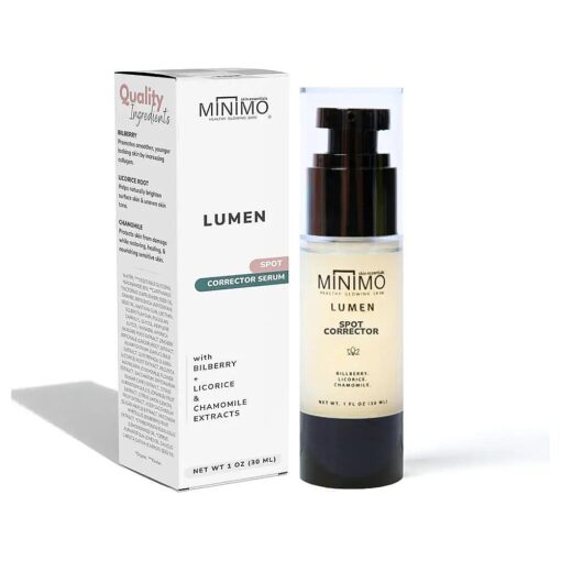 Minimo Skin Essentials Lumen Spot Remover Corrector for Face Serum Concentrated Formula All Skin Types Men & Women ( 1 oz )