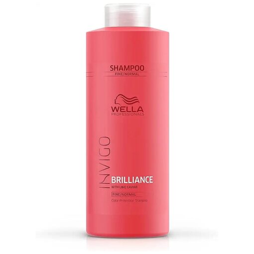 Wella Professionals Invigo Brilliance Shampoo for Fine Normal Colored Hair, Professional Color Protecting & Color Vibrancy Shampoo, 33.8 Fl oz