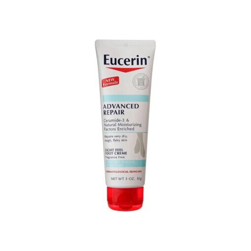 Eucerin Advanced Repair Light Feel Foot Creme, 3 oz ( Pack of 5 )