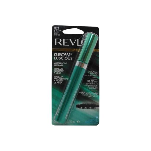 Revlon Grow Luscious by Fabulash, Waterproof, 821 Blackest Black, 0.38-Ounce