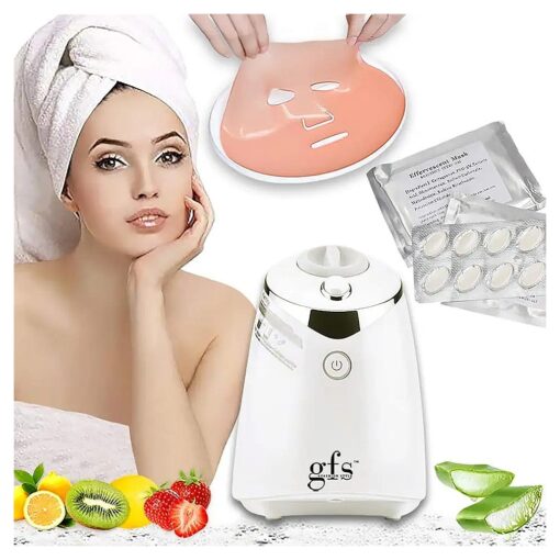 Face Mask Maker Machine Kit WITH 32 COLLAGEN PILLS, Fruit Vegetable DIY Automatic Facial Mask Maker Machine, Face Mask Machine Maker, Beauty Facial Home SPA, ( Voice Prompts Version )