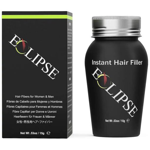 ECLIPSE Hair Fibers Dark Brown for Thinning Hair for Women & Men to Conceal Hair Loss in 15 Seconds - 100 % Undetectable Hair Building Fibers, 15g