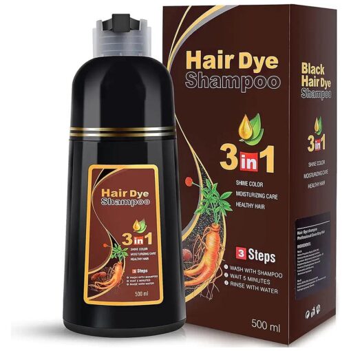 MEIDU Brown Hair Dye Shampoo for Gray Hair Coverage Hair Color Shampoo Herbal Hair Dye Shampoo 3 in 1 for Men and Women, Instant Color Shampoo Hair Shampoo Champu Con Tinte Para Canas ( Brown )