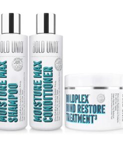 Bold Uniq Boldplex 3 Bond Restore Treatment & Moisturizing Shampoo & Conditioner Bundle, Hydrating & Conditioning, Adds Moisture & Shine, Paraben & Sulfate Free, Vegan & Cruelty Free .