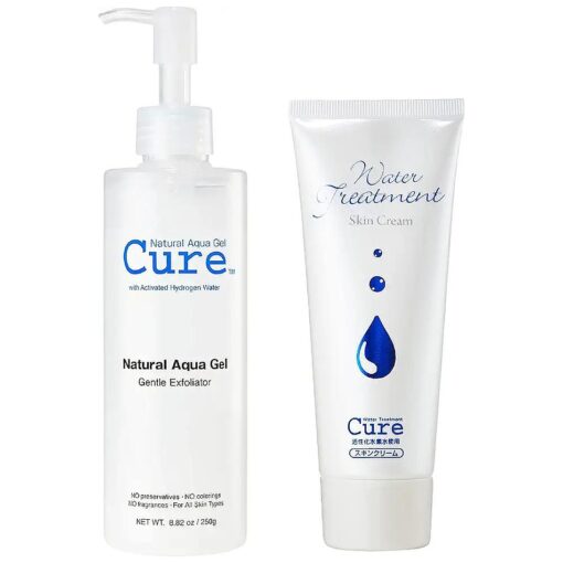 Cure Duo I Contains : Cure Natural Aqua Gel Exfoliator & Cure Water Treatment Skin Cream