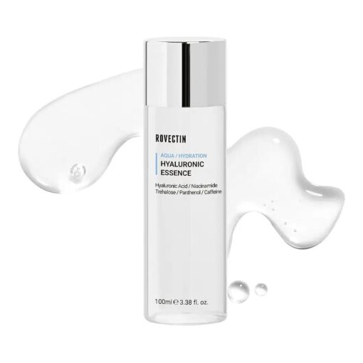 ROVECTIN Aqua Hyaluronic Essence ( Activating Treatment Lotion ) - 7 Layers Hyaluronic Acid Facial Toner with Niacinamide & Panthenol, Vegan Korean Skin Care ( 3.34 fl.oz )