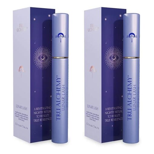 Lunar Lash by Tru Alchemy - Lash Boost Serum for Longer Voluminous Lash Lengthening Eyelash Repair - Lash Serum Lash Primer - Lash Conditioner & Enhancing w/Keratin, Collagen, & Hyaluronic Acid - 6ml