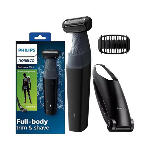 Philips Norelco Body Groomer Series 3000 Body Shaver Showerproof Hair Trimmer for Men with Back Attachment