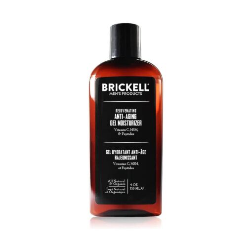 Brickell Men 's Rejuvenating Anti-Aging Gel Moisturizer For Men, Natural and Organic, Fast Absorbing Moisturizer Reduces Fine Lines and Wrinkles ( Scented, 4 oz )