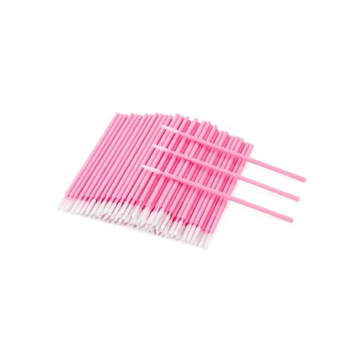 G2PLUS Micro Brush, 200pcs Disposable Micro Applicator, Microswabs for Eyelash Extensions, Micro Applicator Brush Cleaning Tool for Lashes, Dental, Nails, Eyeliner and Personal Care ( Pink )