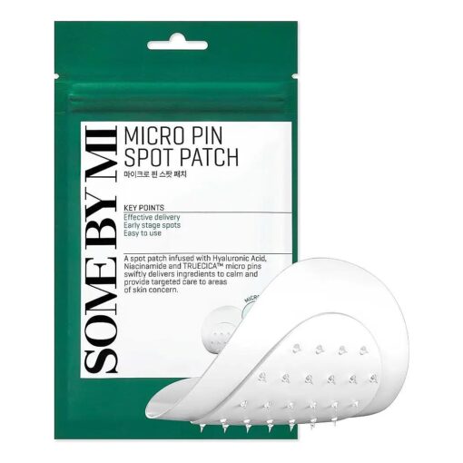 SOME BY MI Micro Pin Spot Patch - Pack of 1, 14mm 9 Counts - Microneedle Hydrocolloid Pimple Patch with Salicylic and Hyaluronic Acid - Skin Troubles Care Focused Spot Cover - Korean Skin Care