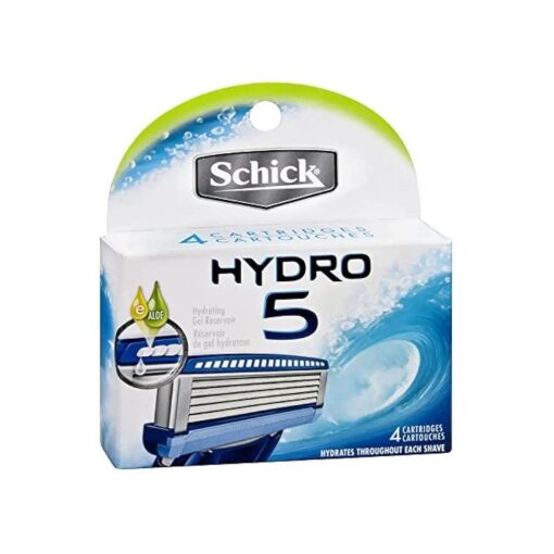 Schick Hydro 5 Razor Refi Size, 4 Count ( Pack of 3 )