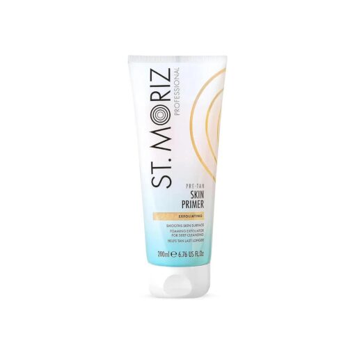 St Moriz Pre-Tan Skin Primer for Self Tanner ( 200ml ) - Exfoliating Fake Tan Primer - Preps & Primes Skin for Long-Lasting Tan - Deep Cleansing Foaming Exfoliator for Self Tan