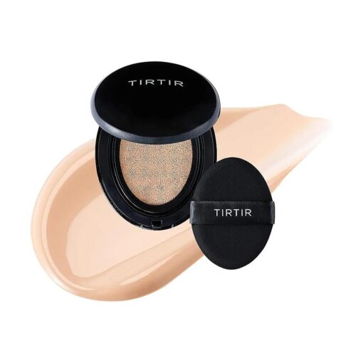 TIRTIR Mask Fit Black Cushion Foundation - Japan 's No.1 Choice for 72-Hour Flawless Coverage with Semi-Matte Finish ( Mini ( 0.15 oz, ), 17C Porcelain )