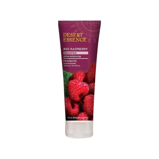 Desert Essence Red Raspberry Shampoo - 8 Fl Ounce - Gloss & Shine Enhancing - Strengthens Hair - Removes Everyday Pollutants - Vitamin A & C - Calcium - Magnesium