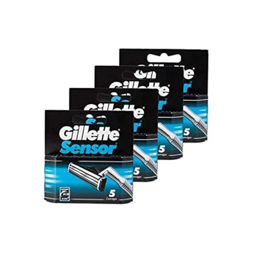 Gillette Sensor Cartridges, 5-Count ( Pack of 4, 20 total cartridges )