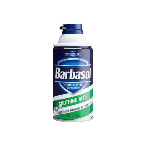 Barbasol Soothing Aloe Thick and Rich Shaving Cream for Men, 10 oz ( Pack of 6 )