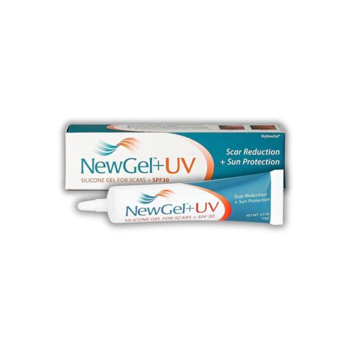 NewGel+UV Advanced Silicone Scar Gel for OLD and NEW Scars with SPF30 Mineral Sunscreen, Ideal for Facial Scars Exposed to Sun, 15g ( 0.5 oz )