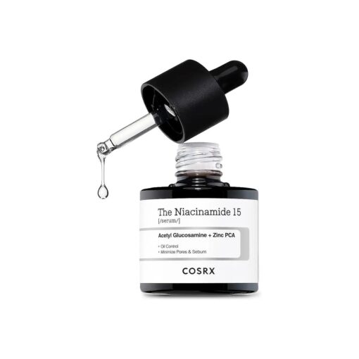 COSRX Niacinamide 15 % Face Serum, Minimize Enlarged Pores, Redness Relief, Discoloration Correcting Treatment, 0.67 fl.oz/20 ml, Not Tested on Animals, Korean Skincare