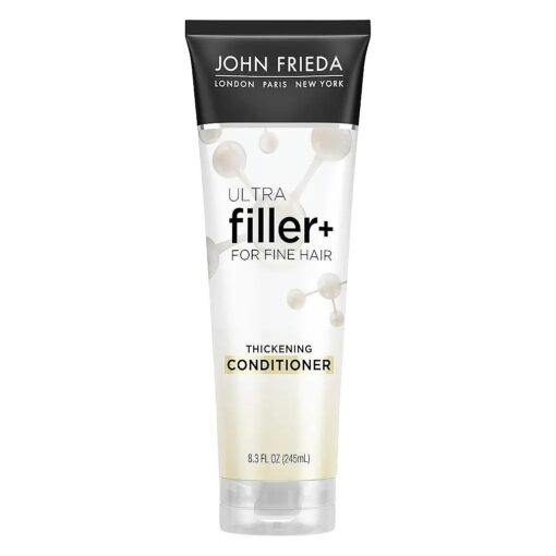 John Frieda ULTRAfiller+ Thickening Conditioner for Fine Hair, Volumizing Conditioner, Biotin and Hyaluronic Acid Hair Thickening Conditioner for Thinning Hair, 8.3 Oz