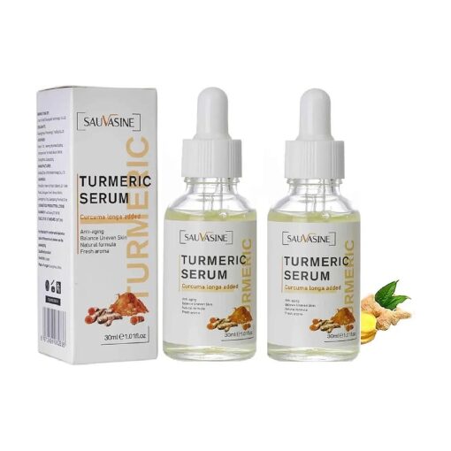 2Pcs New Turmeric Dark Spot Serum Oil, Turmeric Face Serum Oil, Bright Skin Dark Spot Corrector Face, Hydrate Dull & Dry Skin ( 60ml )