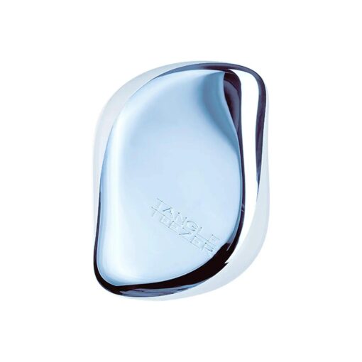 Tangle Teezer | The Compact Styler Detangling Hairbrush | Travel-Friendly with Protective Cover & Two-Tiered Teeth Design | Perfect for Wet, Dry & Flyaway Hair | Sky Blue Delight