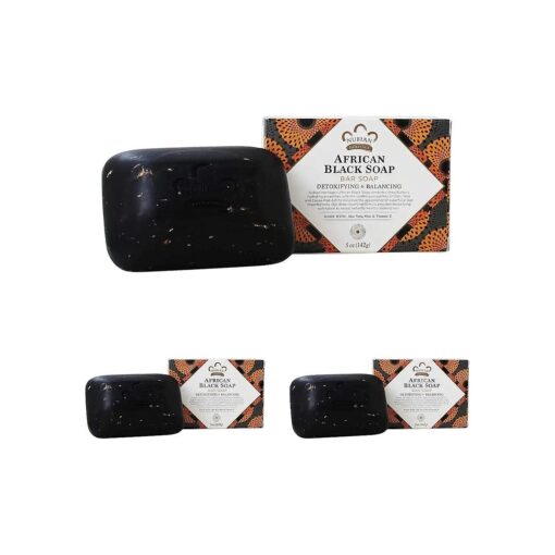 Nubian Heritage Soap Bar, African Black, 5 Ounce ( Pack of 3 )